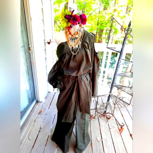 💚NEW!🤑2-piece CHIC 🔔bell pants set With a Long belt/sash 😍 ❤️ - Picture 8 of 17